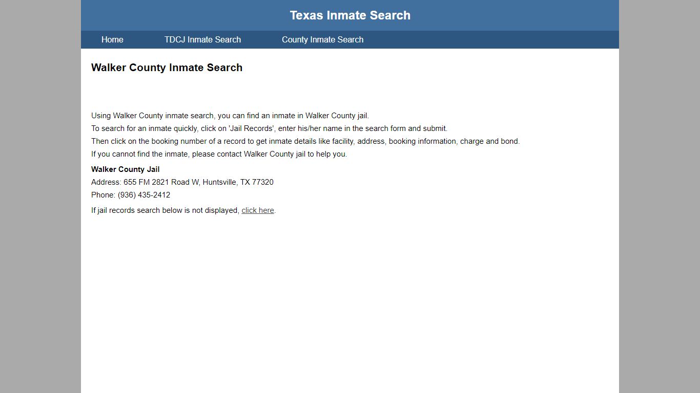 Walker County Inmate Search